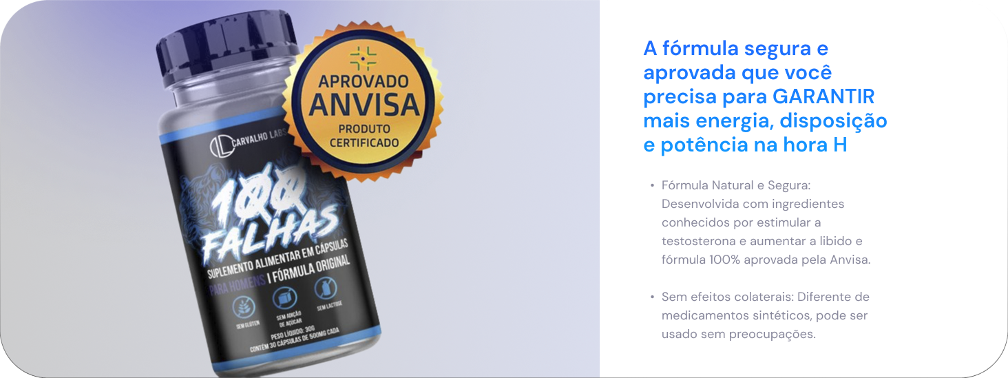 Fórmula e Ingredientes do 100Falhas